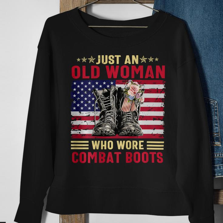 Just An Old Woman Who Wore Combat Boots T-Shirt Sweatshirt Gifts for Old Women