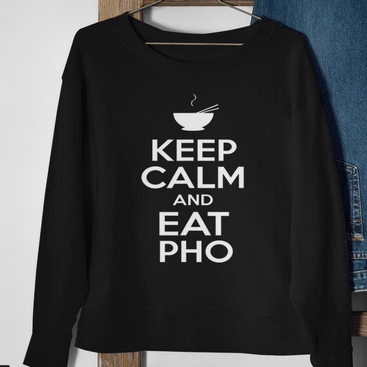 Keep Calm And Eat Pho Vietnamese Pho Noodle Sweatshirt Gifts for Old Women