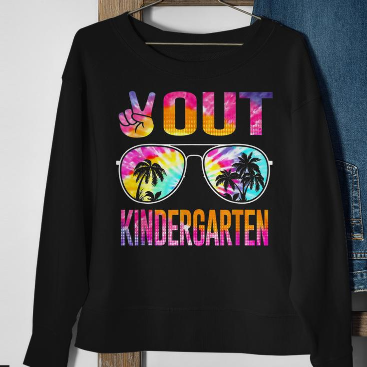 Last Day Of School Peace Out Kindergarten Teacher Kids Women Sweatshirt Gifts for Old Women