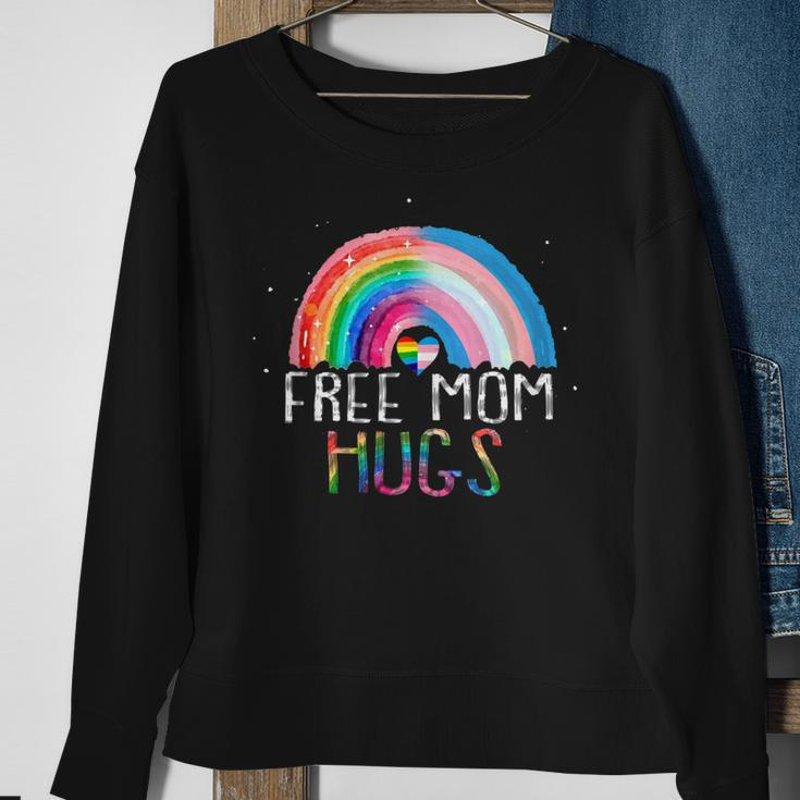 Lgbtq Free Mom Hugs Gay Pride Lgbt Ally Rainbow Mothers Day Sweatshirt Gifts for Old Women