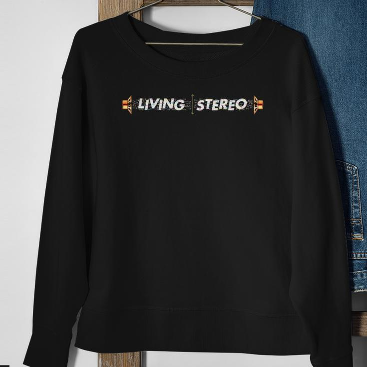 Living Stereo Full Color Arrows Speakers Design Sweatshirt Gifts for Old Women