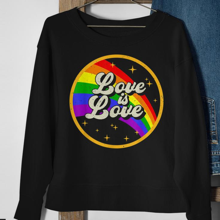Love Is Love Rainbow Lgbt Gay Lesbian Pride Sweatshirt Gifts for Old Women