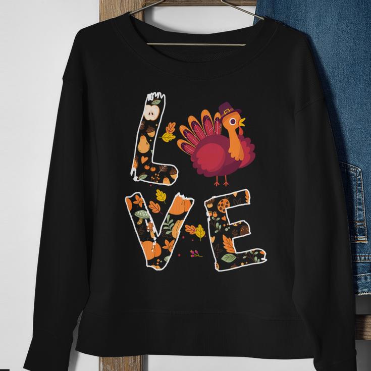 Love Turkey Thanksgiving Happy Fall 20 Shirt Sweatshirt Gifts for Old Women