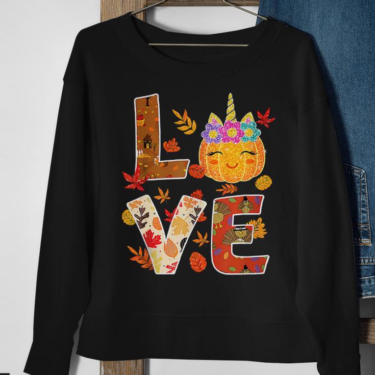 Love Unicorn Turkey Thanksgiving Happy 15 Shirt Sweatshirt Gifts for Old Women