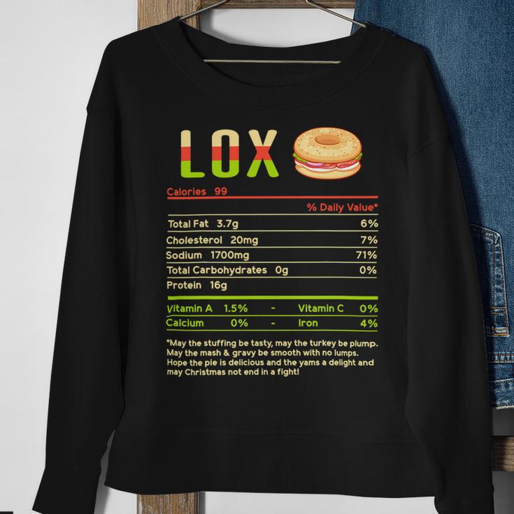 Lox Nutrition Facts Funny Christmas 12 Shirt Sweatshirt Gifts for Old Women