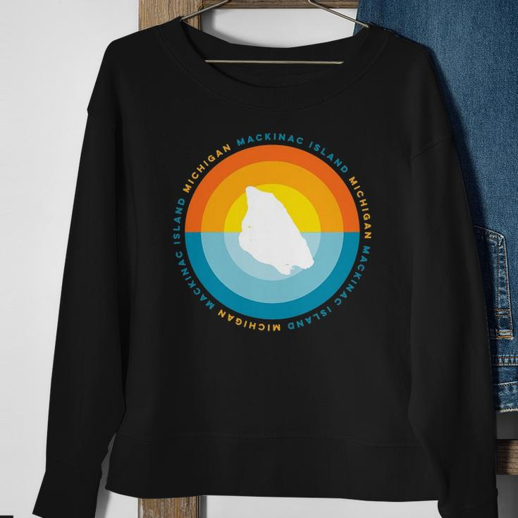 Mackinac Island Michigan Sunset Graphic Sweatshirt Gifts for Old Women