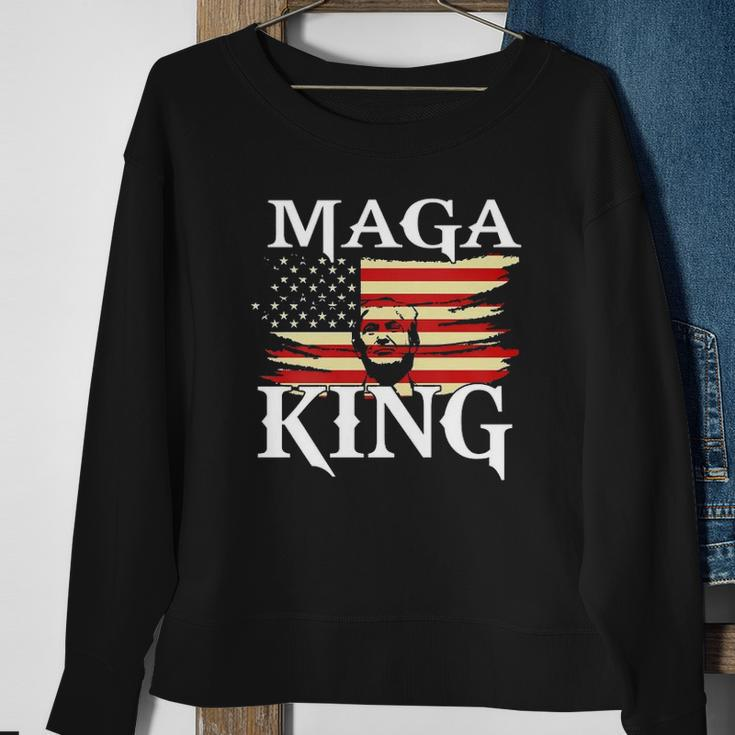Maga King American Patriot Trump Maga King Republican Gift Sweatshirt Gifts for Old Women