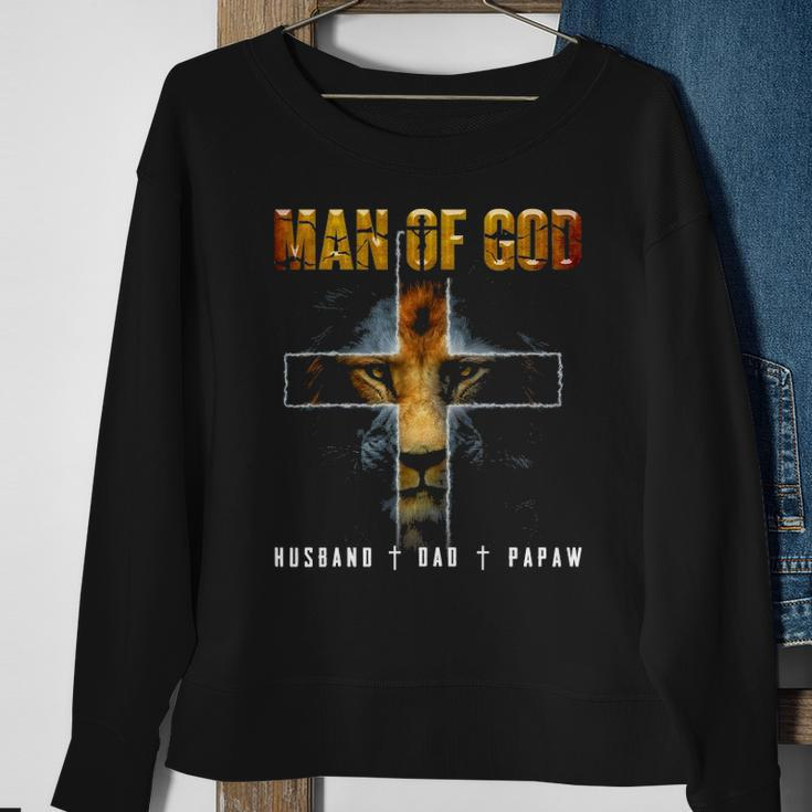 Man Of God Husband Dad Papaw Christian Sweatshirt Gifts for Old Women