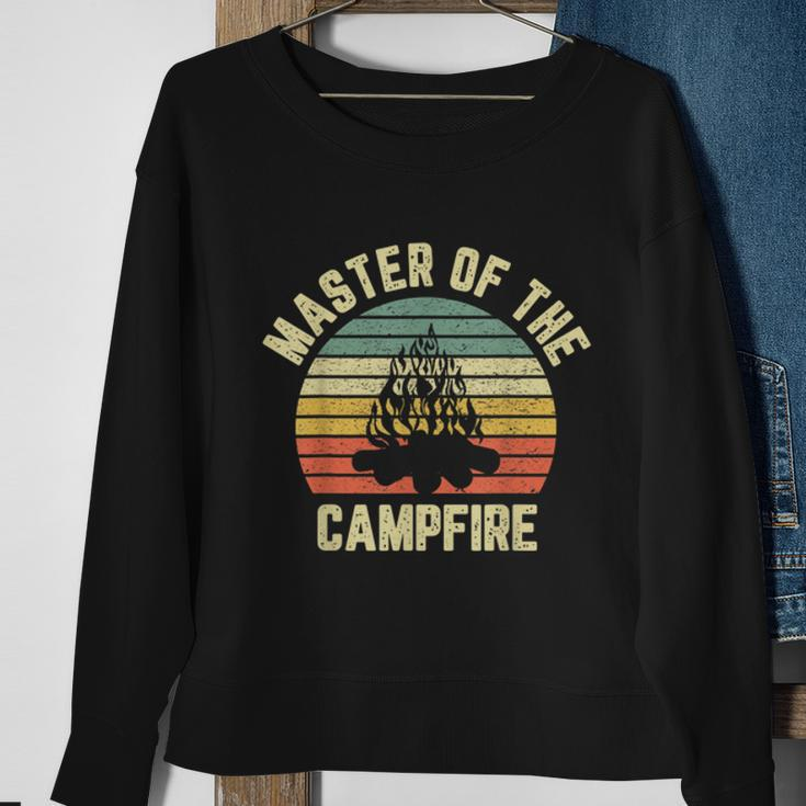 Master Of The Campfire Camping Vintage Camper Sweatshirt Gifts for Old Women