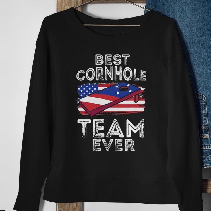 Matching Cornhole Gift For Tournament - Best Cornhole Team Sweatshirt Gifts for Old Women