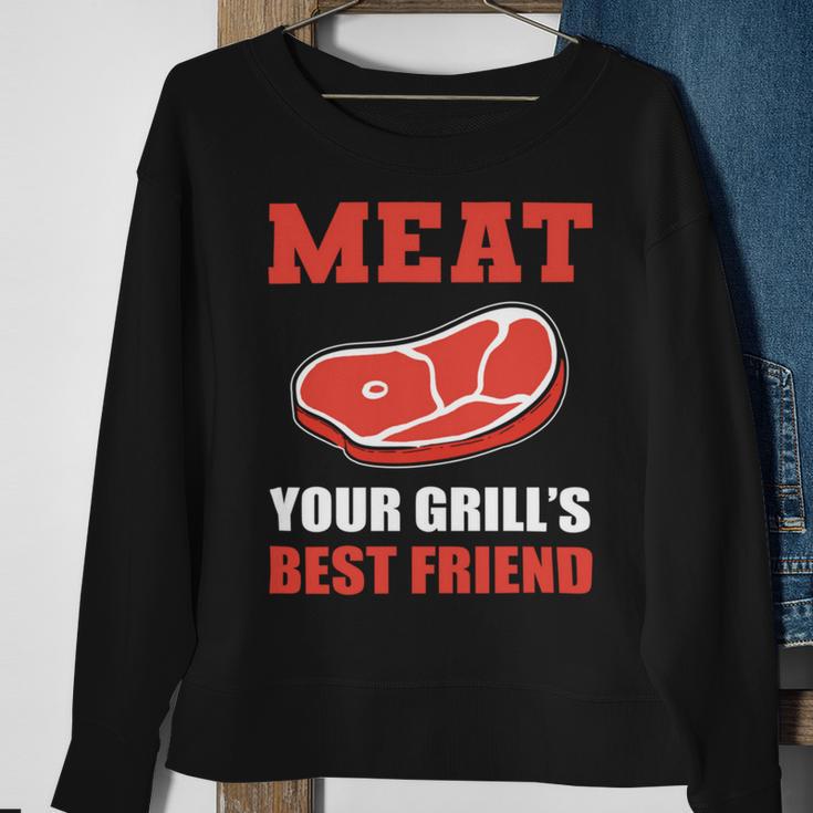 Meat Your Grill’S Best Friend Butcher Chef Cook Bbq Sweatshirt Gifts for Old Women