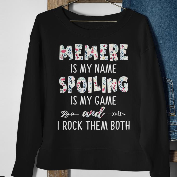 Memere Grandma Gift Memere Is My Name Spoiling Is My Game Sweatshirt Gifts for Old Women