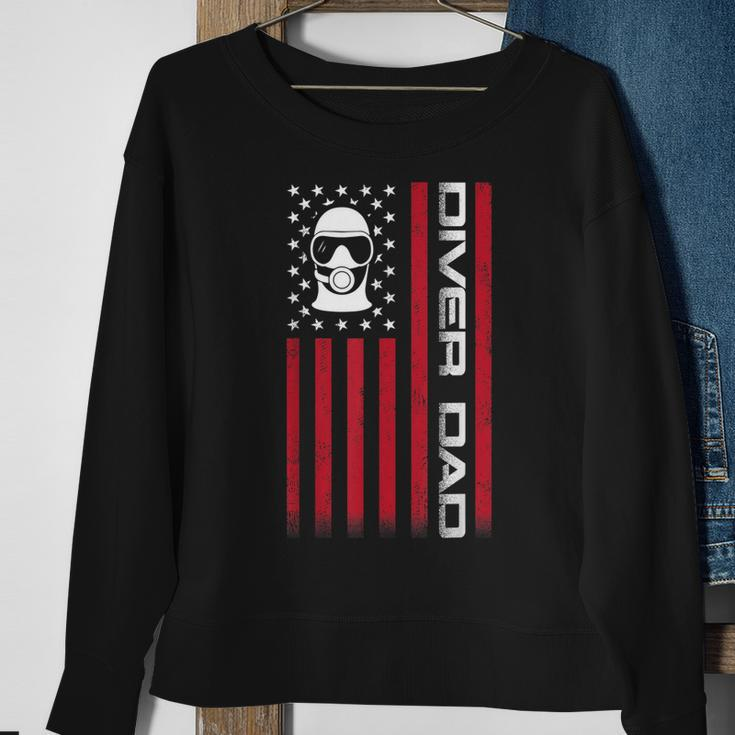 Mens 4Th Of July Us Flag Diver Dad Gift For Fathers Day Sweatshirt Gifts for Old Women