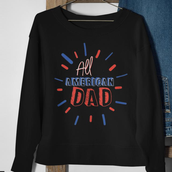 Mens All American Dad 4Th Of July Family Matching Cute Holiday Sweatshirt Gifts for Old Women