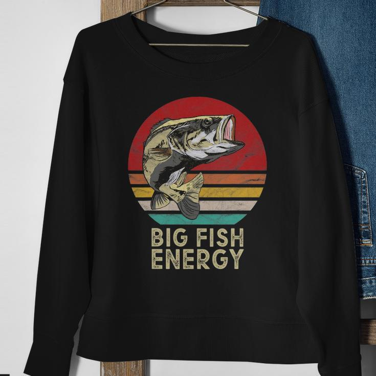 Mens Big Fish Energy Fishing Gifts For Men Dads Sweatshirt Gifts for Old Women