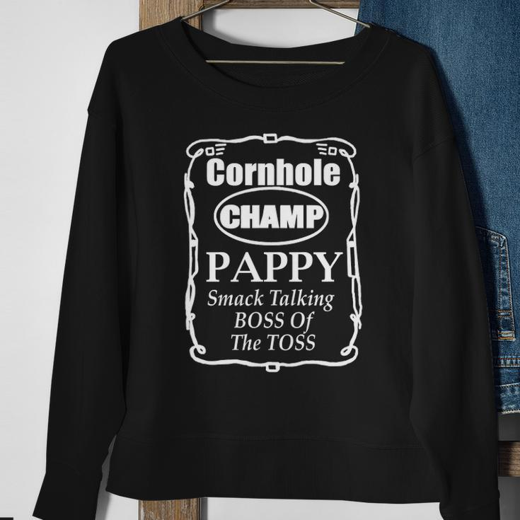 Mens Cornhole Champion Boss Of The Toss Pappy Sweatshirt Gifts for Old Women