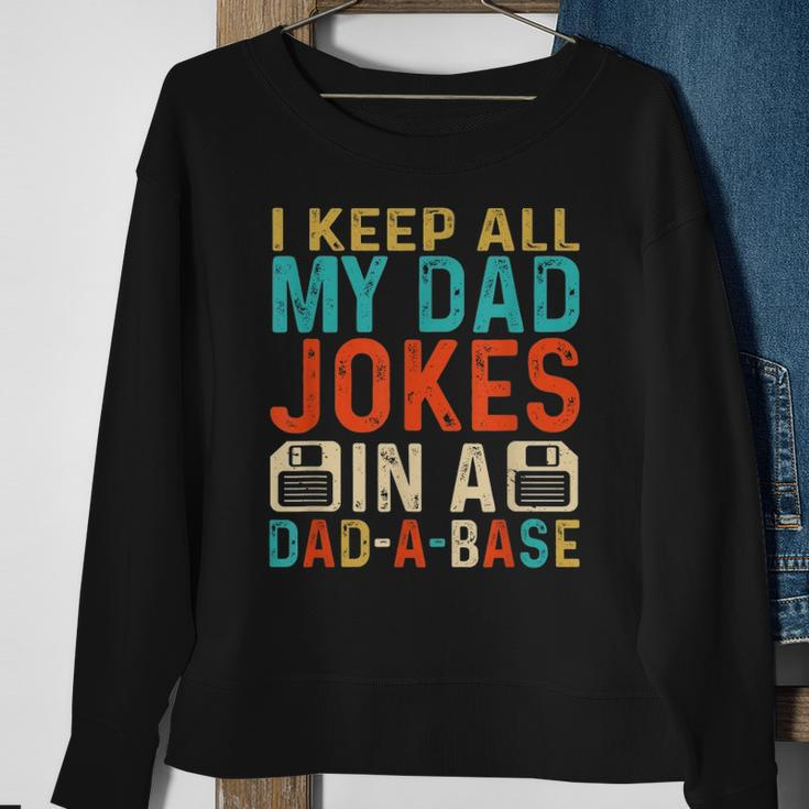 Mens Daddy Dad Jokes Dad A Base Database Fathers Day Sweatshirt Gifts for Old Women
