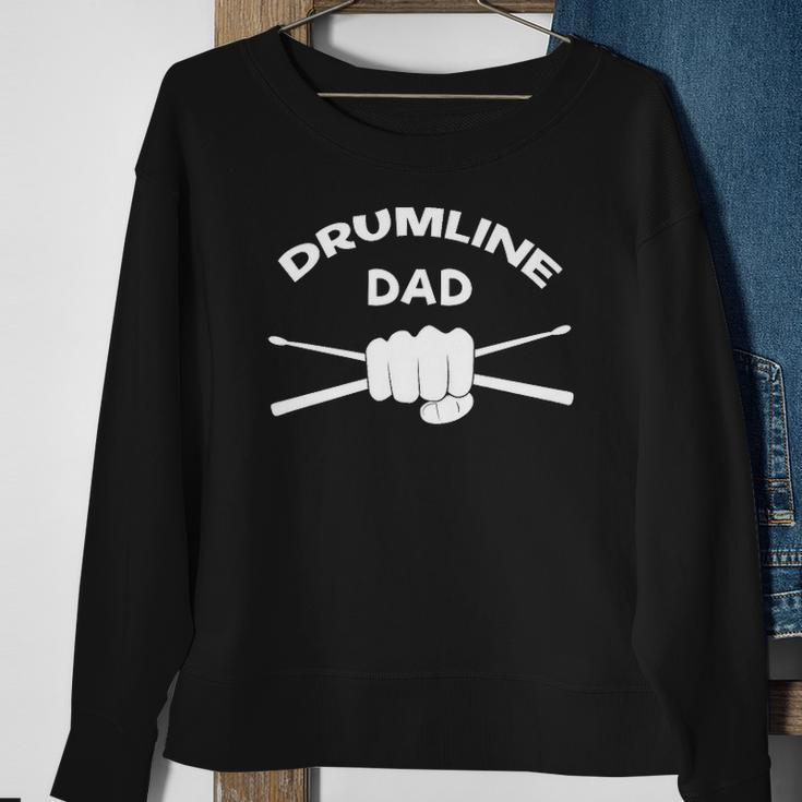 Mens Drumline Dad Music Marching Band Support Drumsticks Sweatshirt Gifts for Old Women