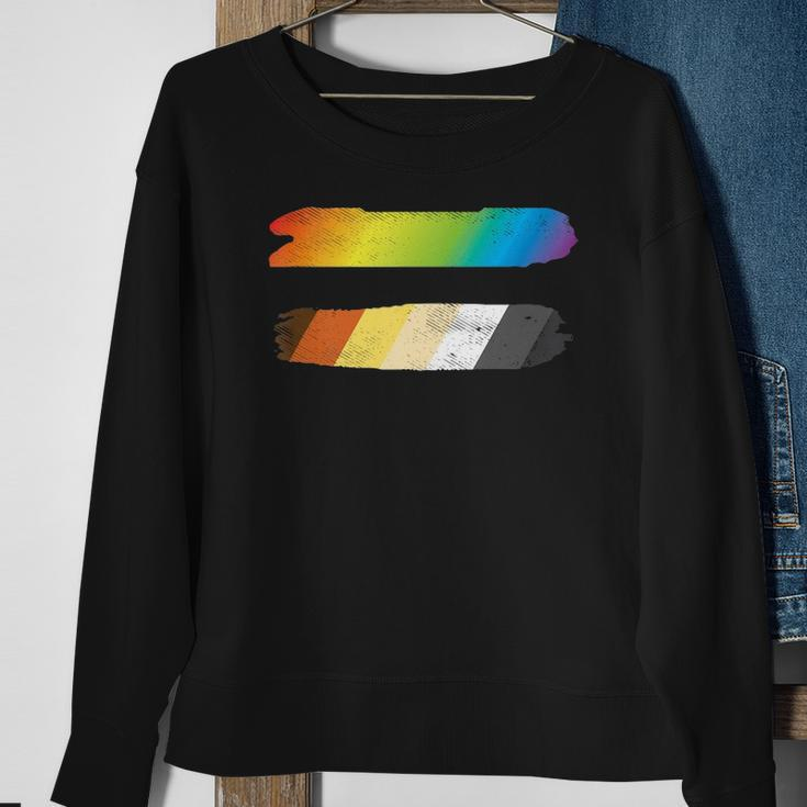 Mens Equal Sign Equality Lgbtq Gay Bear Flag Gay Pride Men Sweatshirt Gifts for Old Women