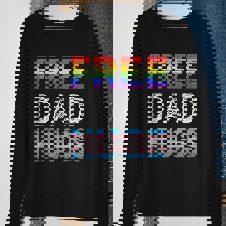 Mens Free Dad Hugs Lgbtq Gay Pride Month Proud Ally Sweatshirt Gifts for Old Women