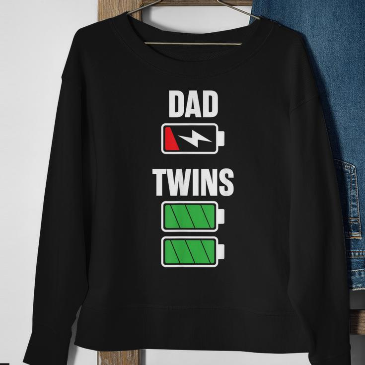Mens Funny Dad Fathers Day Birthday Twins Twin Dad Sweatshirt Gifts for Old Women