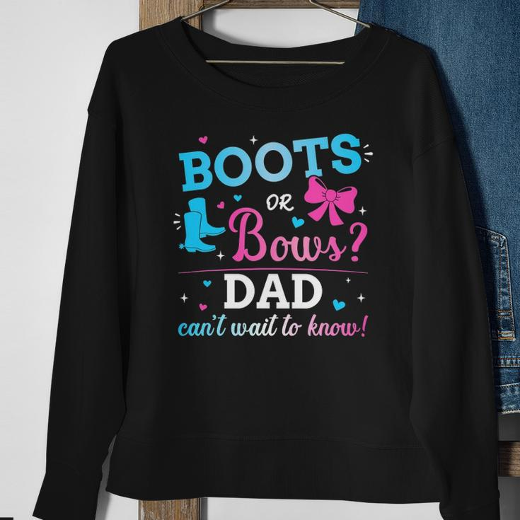 Mens Gender Reveal Boots Or Bows Dad Matching Baby Party Sweatshirt Gifts for Old Women
