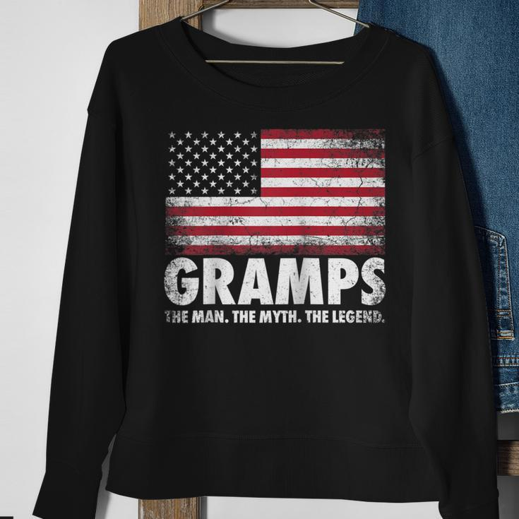 Mens Gramps The Man Myth Legend Fathers Day 4Th Of July Grandpa Sweatshirt Gifts for Old Women