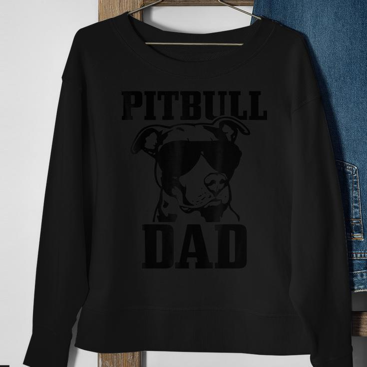 Mens Pitbull Dad Funny Dog Pitbull Sunglasses Fathers Day Pitbull  V2 Sweatshirt Gifts for Old Women