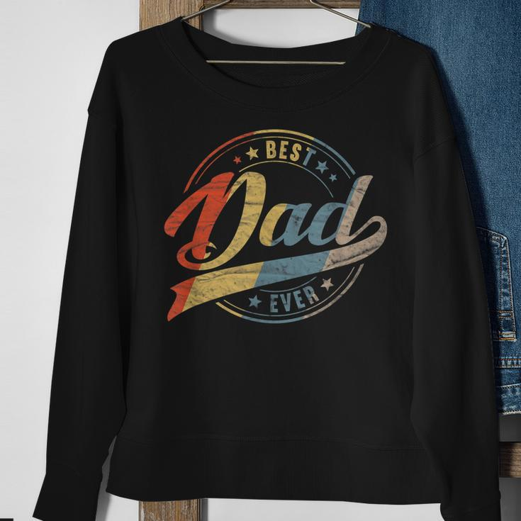 Mens Retro Vintage Best Dad Ever Father Daddy Fathers Day Gift Sweatshirt Gifts for Old Women