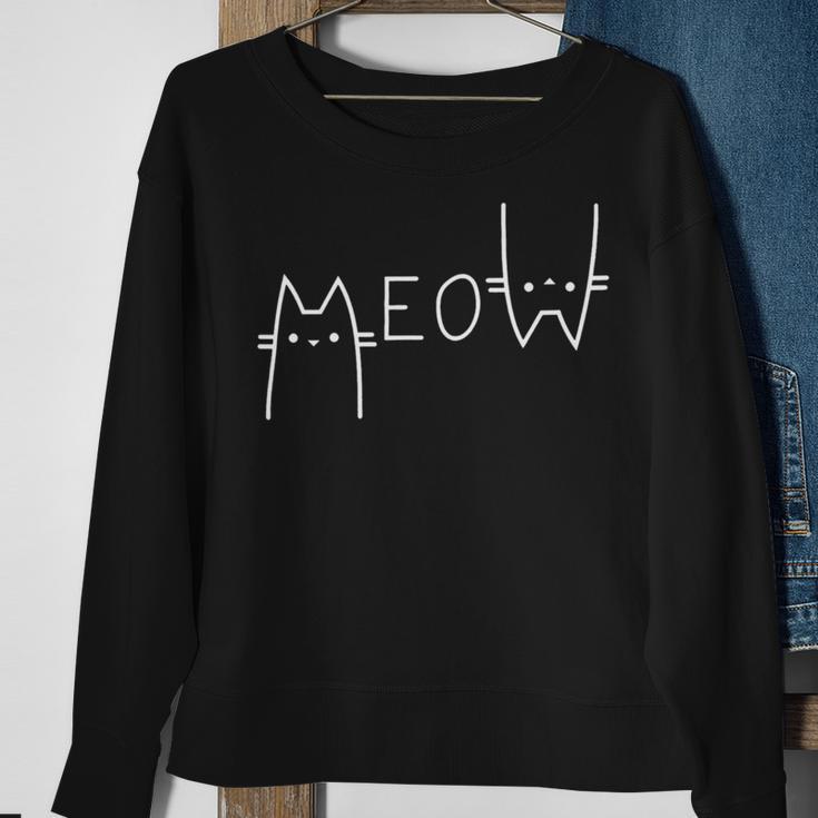 Meow Cat Shirt Meow Kitty Funny Cats Mom And Cat Dad 238 Trending Shirt Sweatshirt Gifts for Old Women