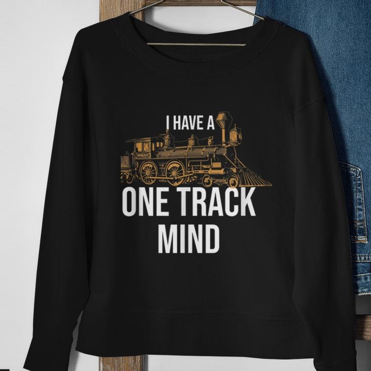Model Train Locomotive Railroad Collector Sweatshirt Gifts for Old Women