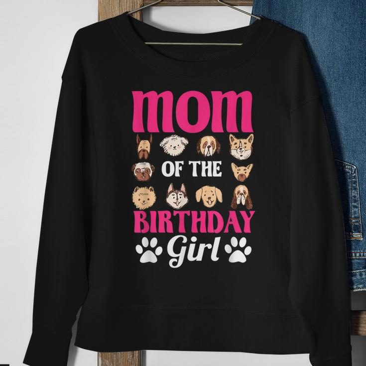 Mom Of The Birthday Girl Dog Paw Bday Party Celebration Sweatshirt Gifts for Old Women