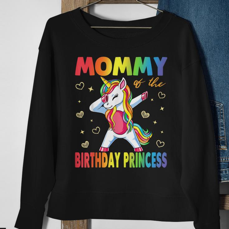 Mommy Of The Birthday Princess Girl Dabbing Unicorn Mom Sweatshirt Gifts for Old Women