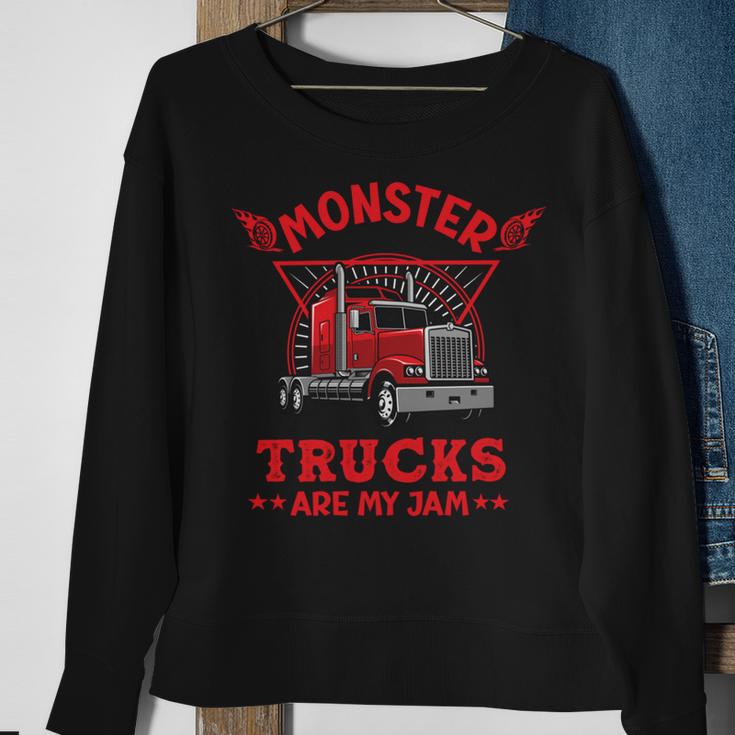 Monster Trucks Are My Jam Sweatshirt Gifts for Old Women