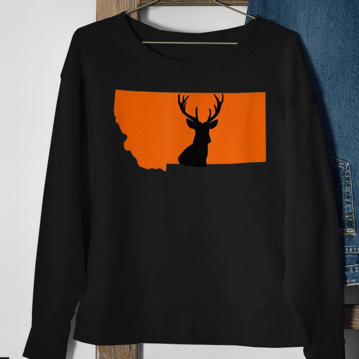 Montana Hunting Hunter Deer Elk Mt State Outdoor Archer Bow Sweatshirt Gifts for Old Women