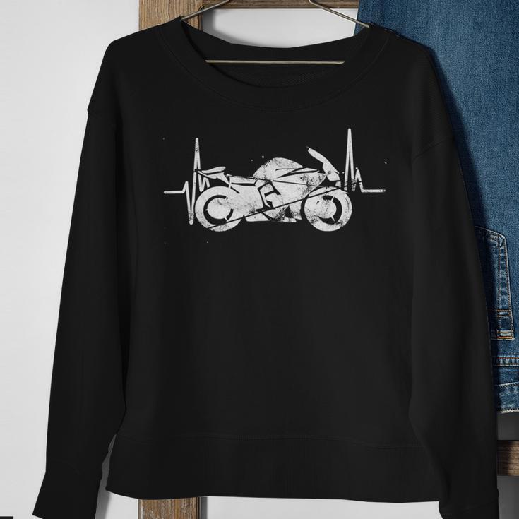 Motorcycle Heartbeat Dreaming Racing 496 Shirt Sweatshirt Gifts for Old Women