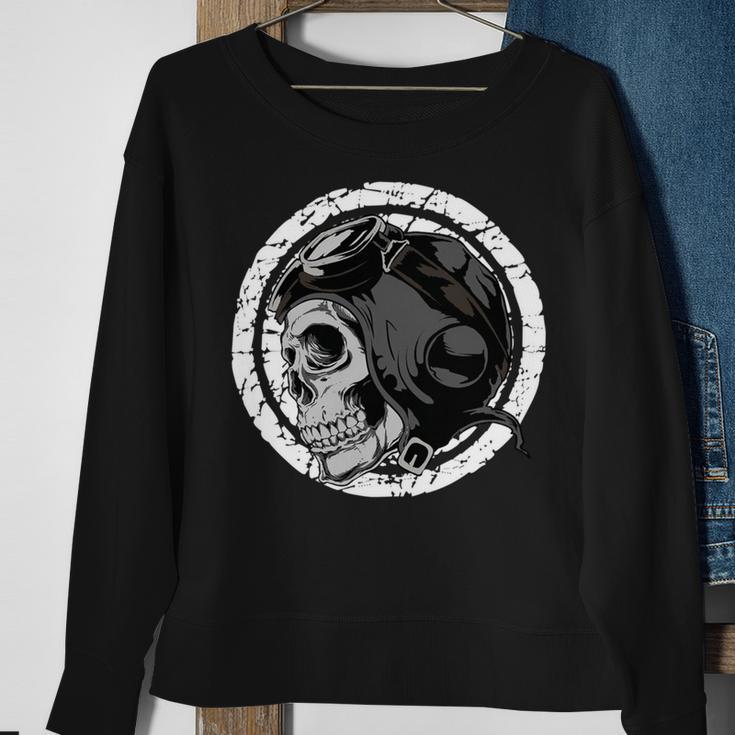 Motorcycle Skull With Helmet Dreaming 472 Shirt Sweatshirt Gifts for Old Women