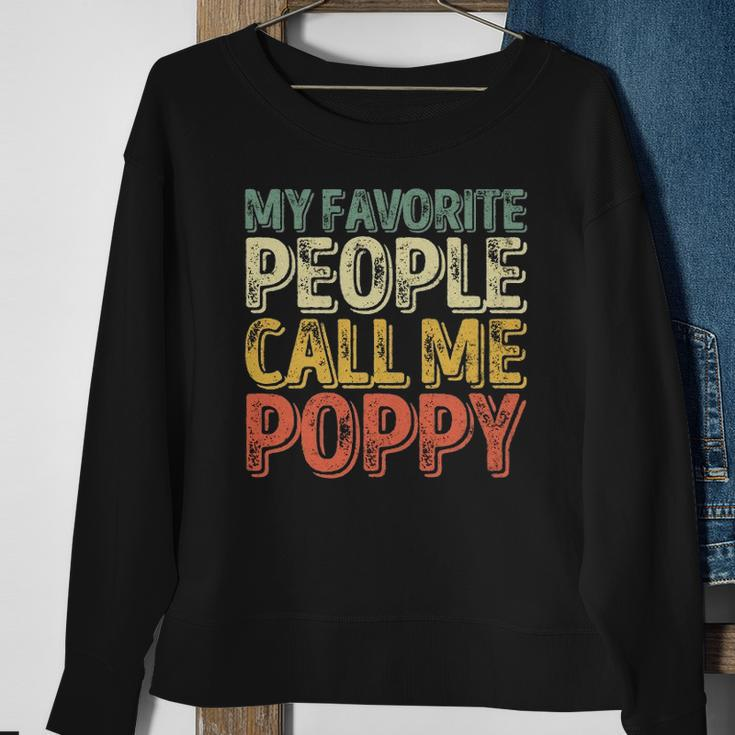 My Favorite People Call Me Poppy Funny Christmas Sweatshirt Gifts for Old Women
