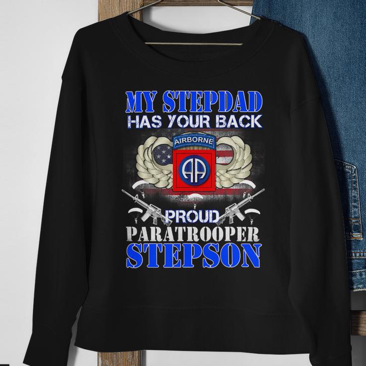 My Stepdad Has Your Back Proud Army 685 Shirt Sweatshirt Gifts for Old Women