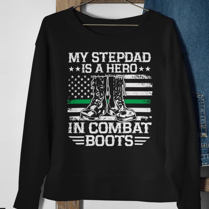 My Stepdad Is A Hero In Combat Boots 684 Shirt Sweatshirt Gifts for Old Women