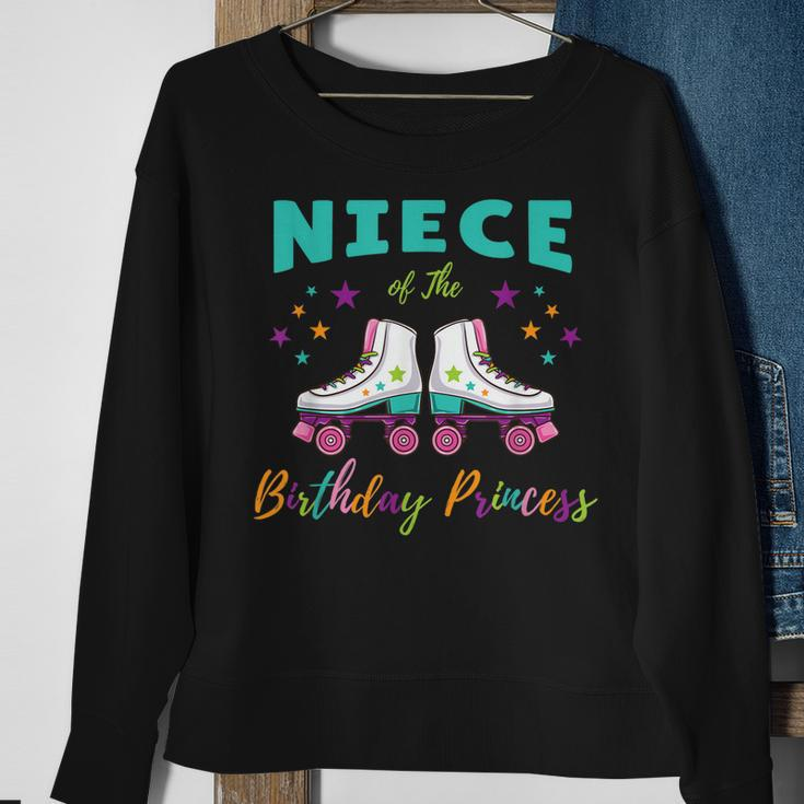 Niece Of The Birthday Princess Roller Skating Sweatshirt Gifts for Old Women