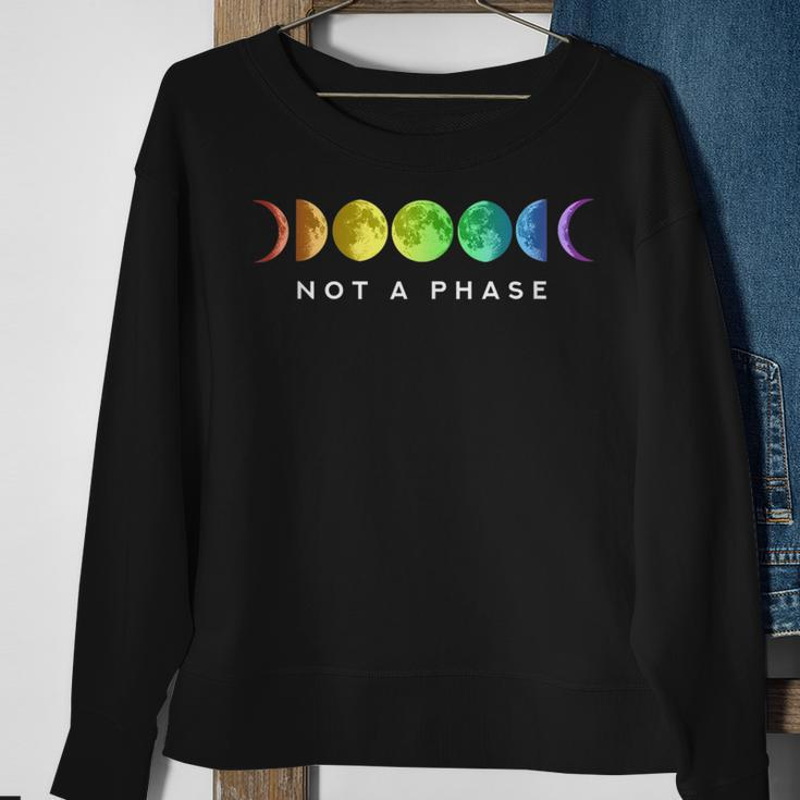 Not A Phase Moon Lgbt Gay Pride Sweatshirt Gifts for Old Women