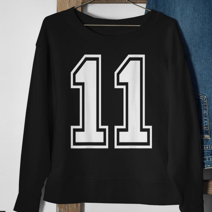 Number 11 Sports Player Number Back Of Sweatshirt Gifts for Old Women