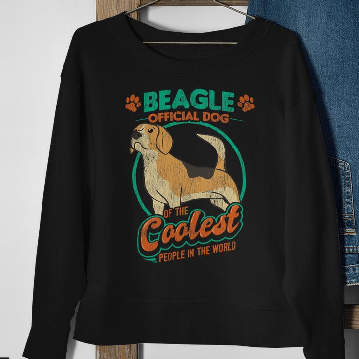 Official Dog Of The Coolest People In The World Funny 58 Beagle Dog Sweatshirt Gifts for Old Women