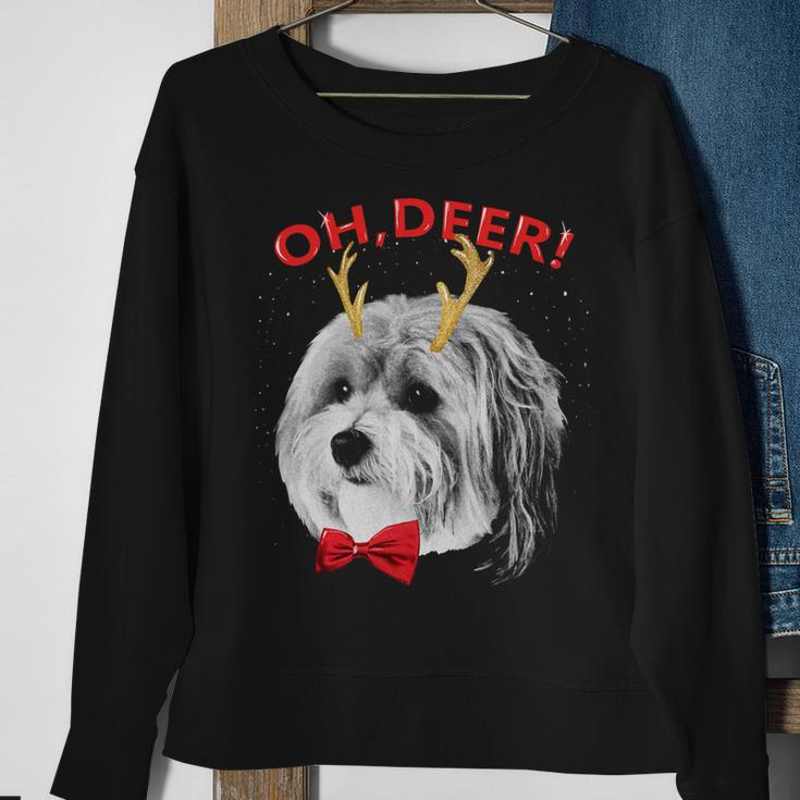 Oh Deer Havanese Xmas Red Bowtie V2 Sweatshirt Gifts for Old Women