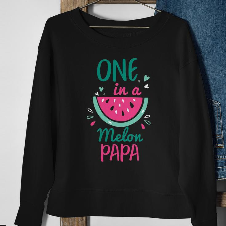 One In A Melon Papa Watermelon Family Matching Sweatshirt Gifts for Old Women