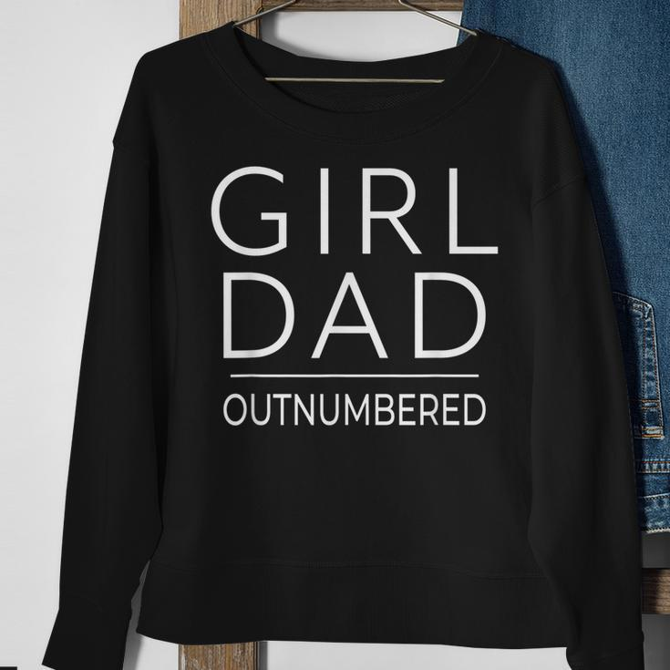 Outnumbered Dad Of Girls Men Fathers Day For Girl Dad Sweatshirt Gifts for Old Women