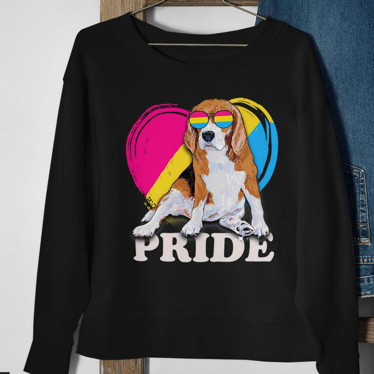 Pansexual Beagle Rainbow Heart Pride Lgbt Dog Lover 56 Beagle Dog Sweatshirt Gifts for Old Women