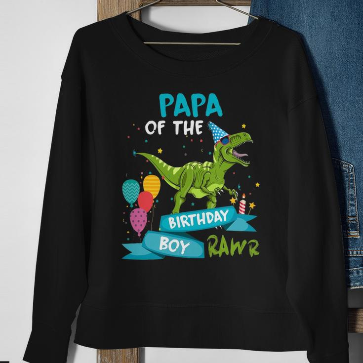 Papa Of The Birthday Boy Rawr Dinosaur Birthday Partyrex Sweatshirt Gifts for Old Women