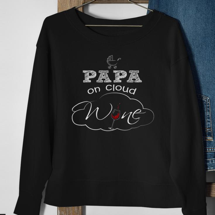Papa On Cloud Wine New Dad 2018 And Baby Sweatshirt Gifts for Old Women